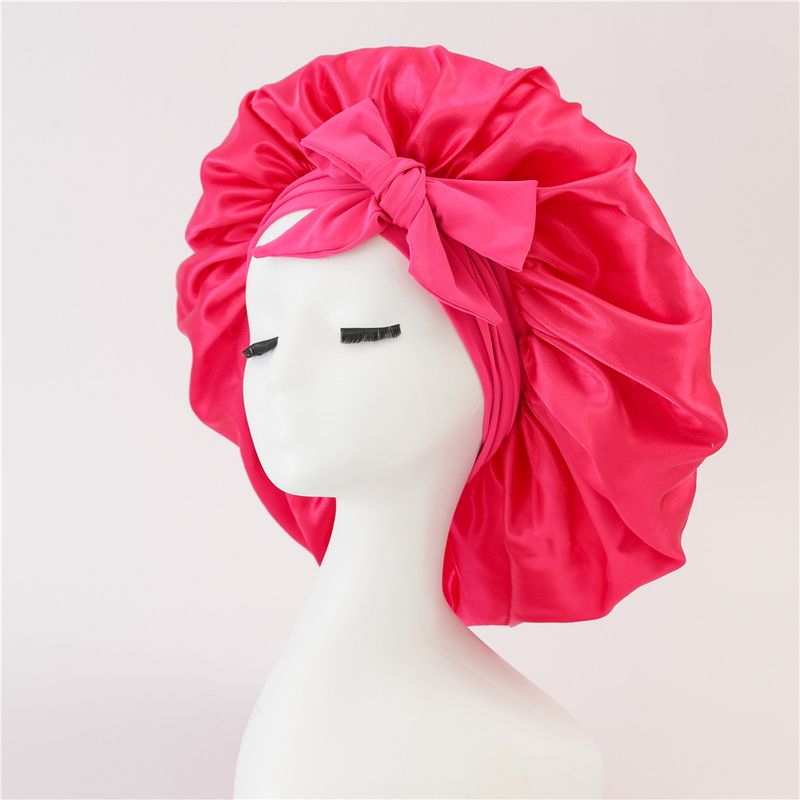 Cappello da sera con fiocco elastico, cappello da parrucchiere a tesa larga, cappello rotondo con fiocco in nastro elastico_voghion.com
