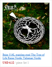 Beier 316L Stainless Steel Couple style Vegvisir Compass Pendant necklace Symbal Of Norse Runic BP8-985_voghion.com