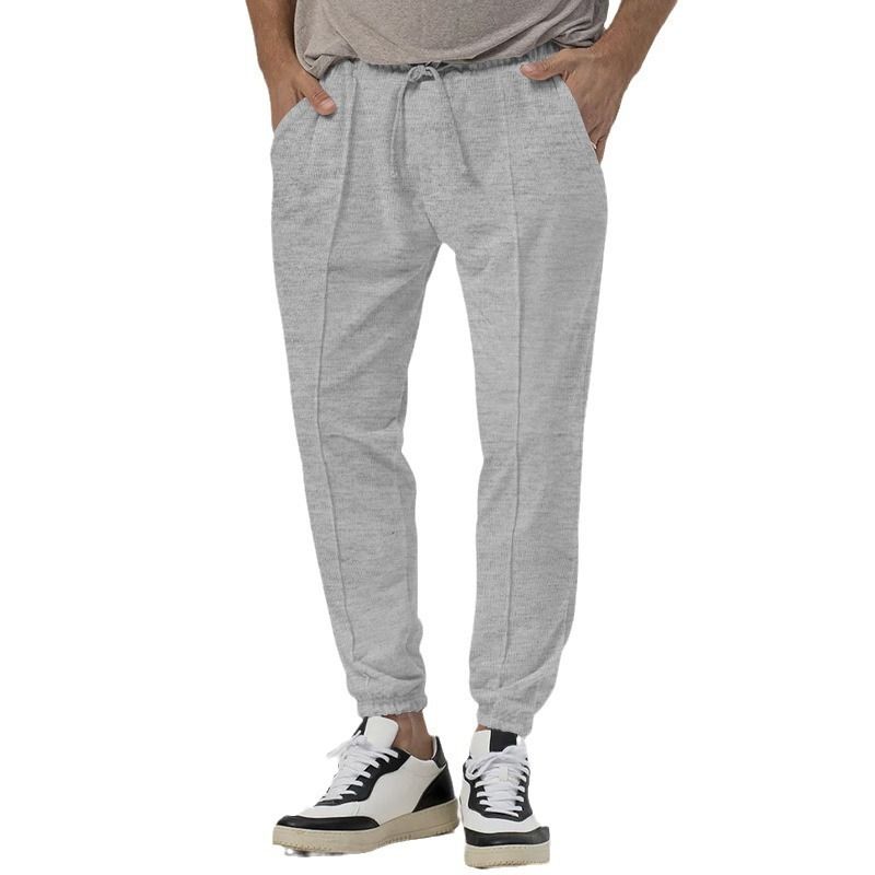 Premium Products New Sports For Autumn And Winter, Men's Solid Color Casual Sanitary Pants, Loose Leg Length Pants_voghion.com