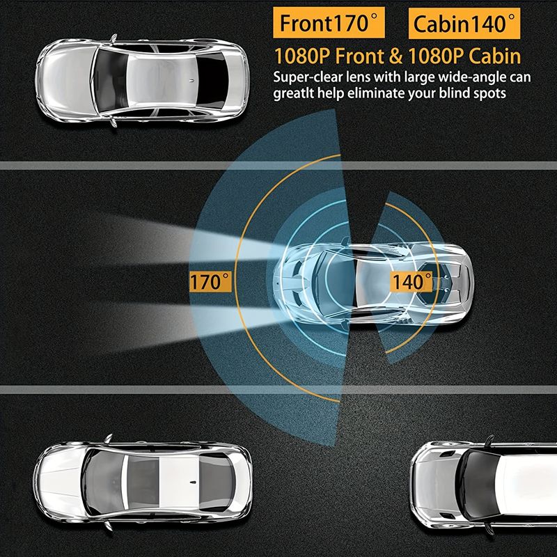 Dual Lens Dash Cam Blackbox Full Hd Dashcam Car Dvr Vehicle Camera With Wifi 1080P_voghion.com