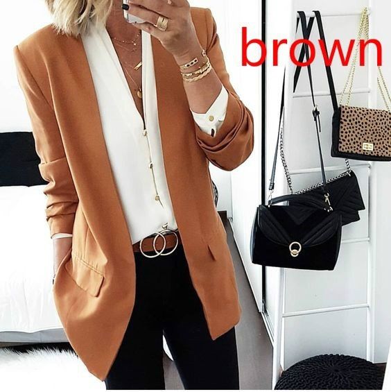 Slim Fit Blazer voor dames en heren - Herfst Winter Mode Basisstuk - Katoenmix met Polyester - Streetwear & Etnische Stijl - Verkrijgbaar in S-3XL_voghion.com
