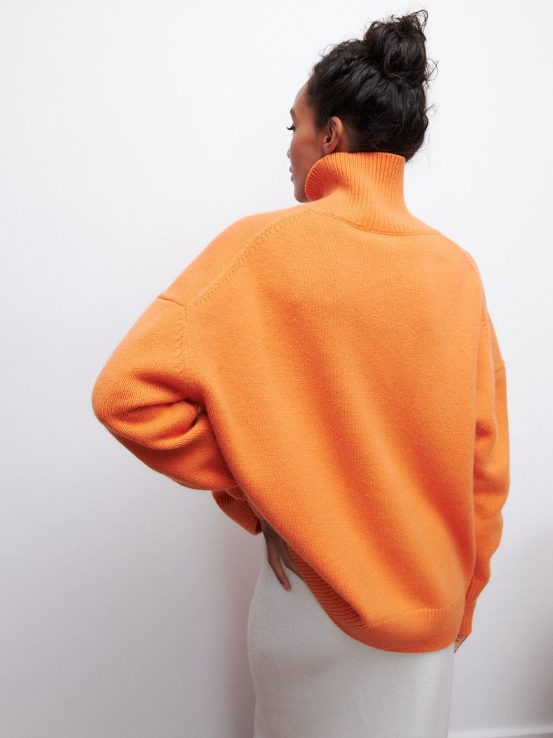 Nieuwe herfst- en winter effen coltrui voor dames_voghion.com
