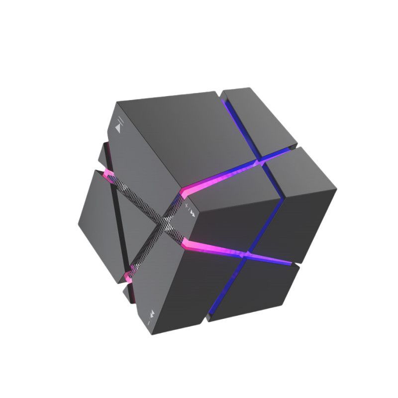 Original Magic Cube Bluetooth Subwoofer Mini Portable Colorful Light Small Speaker Creative Birthday Gift_voghion.com