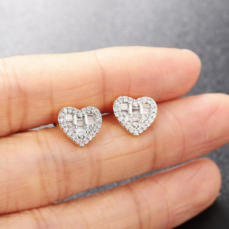 Hip Hop Zircone per Uomo Donna Full Dia Placcato Oro Filo e Orecchini_voghion.com