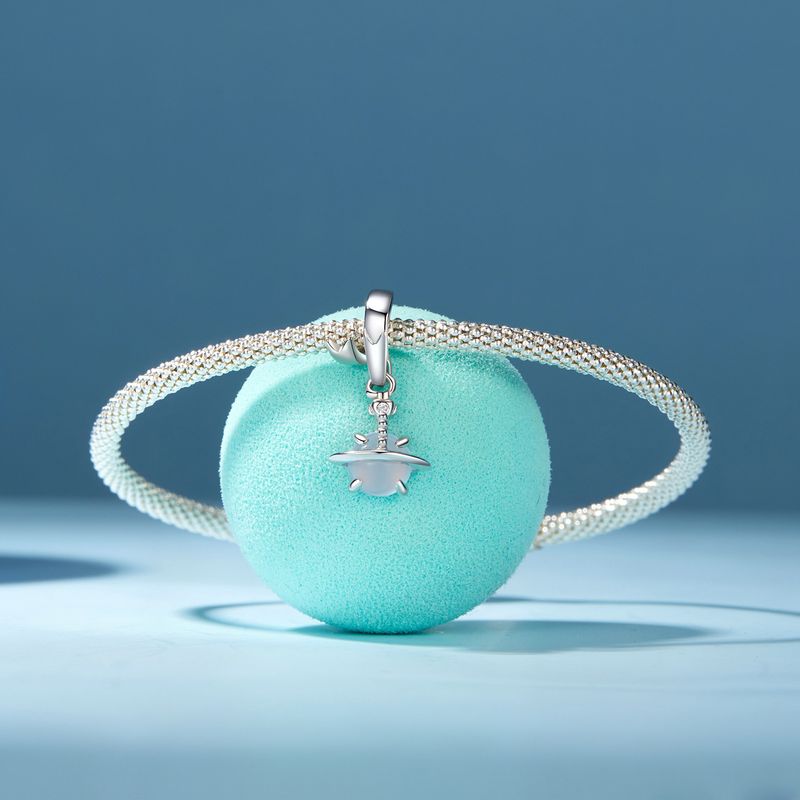 Planet Spacer Beads Charm Sterling Silver Charm_voghion.com