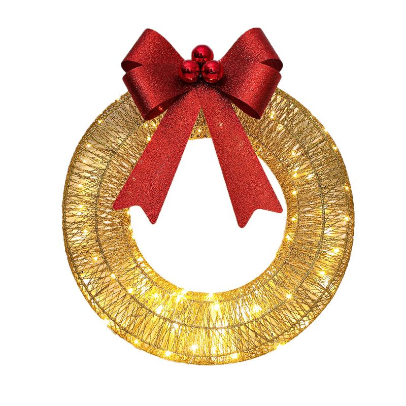Vertikale Hong grenzüberschreitende Weihnachtsgirlande aus Metall mit leuchtendem Bogen, Girlande mit LED-warmem Licht, Girlande, Szenendekorationslayout_voghion.com
