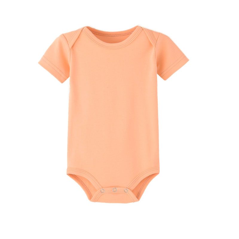 Kids' Clothing Newborn Summer Triangle Romper Solid Color Short Sleeved Baby Clothes One Piece Romper Wrap Fart Clothes Crawling Clothes Baby Clothes_voghion.com