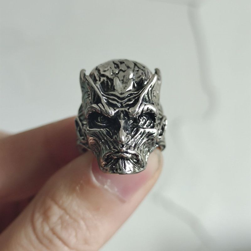 Neu Schädel Kopf männer Personalisierte Kreative Hip Hop Offenen Ring Schmuck Trend_voghion.com