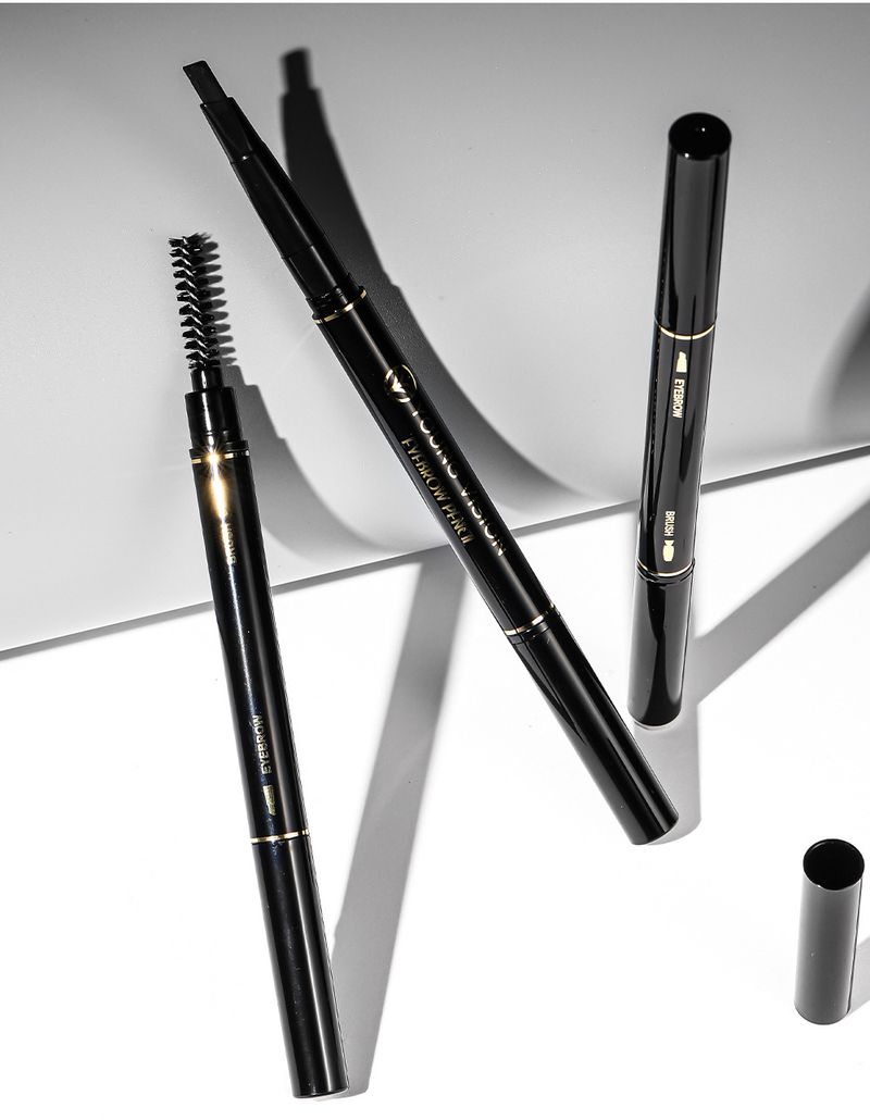 Eyebrow Enhancers Automatic Rotating Double Headed Triangle Eyebrow Pencil With Brush_voghion.com