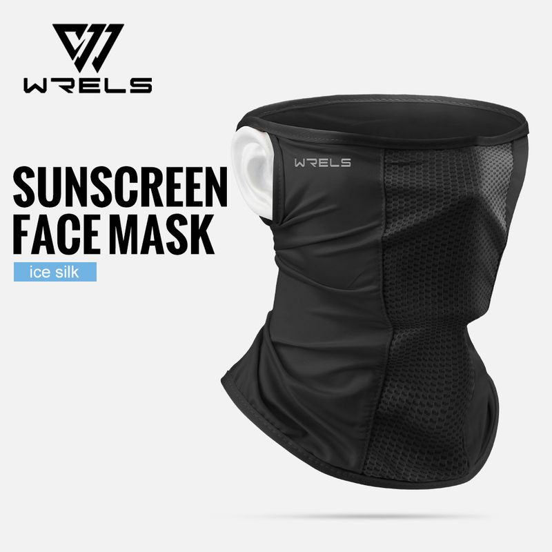 Maschera solare WRELS Ice Silk, protezione solare estiva, traspirante, resistente ai raggi UV, antivento, per ciclismo, escursionismo, attività all'aperto_voghion.com