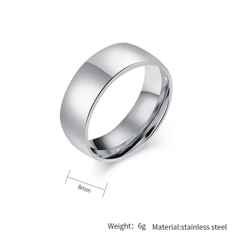 Gioielli da uomo, stile semplice, freddo e neutro, in acciaio al titanio liscio di alta qualità, con anello a coda, per uomo e donna, in acciaio inossidabile placcato oro K._voghion.com