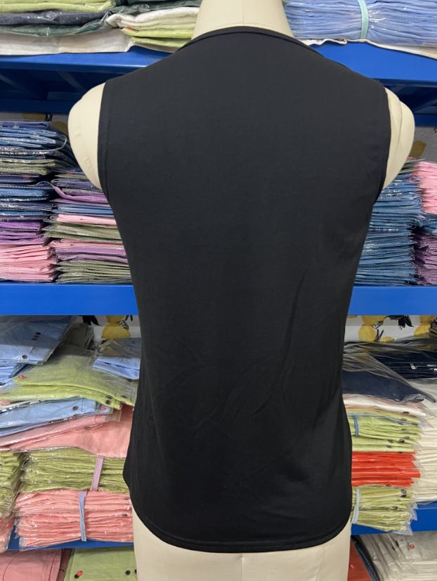 Women's clothing trade women's small vest hot-selling interesting letter printing fashion V-neck sleeveless T-shirt_voghion.com