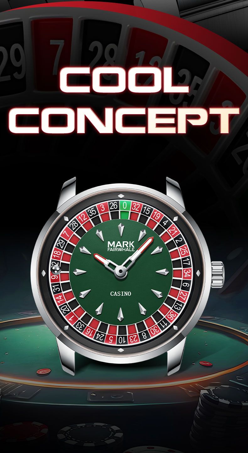 Men Funny Quartz Watch Recessed Wheel Design Arabic Numerals Rotating Dial Roulette Clock Watch_voghion.com