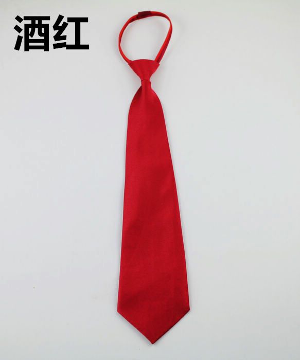 Adult Zipper 43cm Easy Pull Team Security Military Training Tie Black_voghion.com