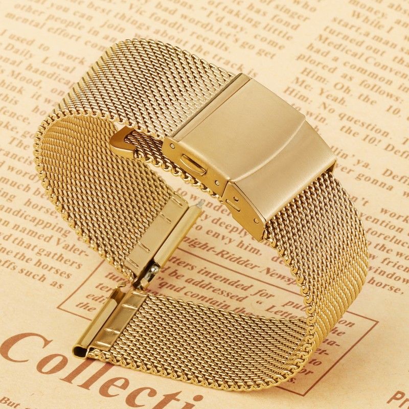 Kellarihmad Pandlaga Kiirkinnitusega Rihm 0,6 traati Roostevabast terasest Võrgust Rihm Meestele 14/16/18/20/22/24mm_voghion.com