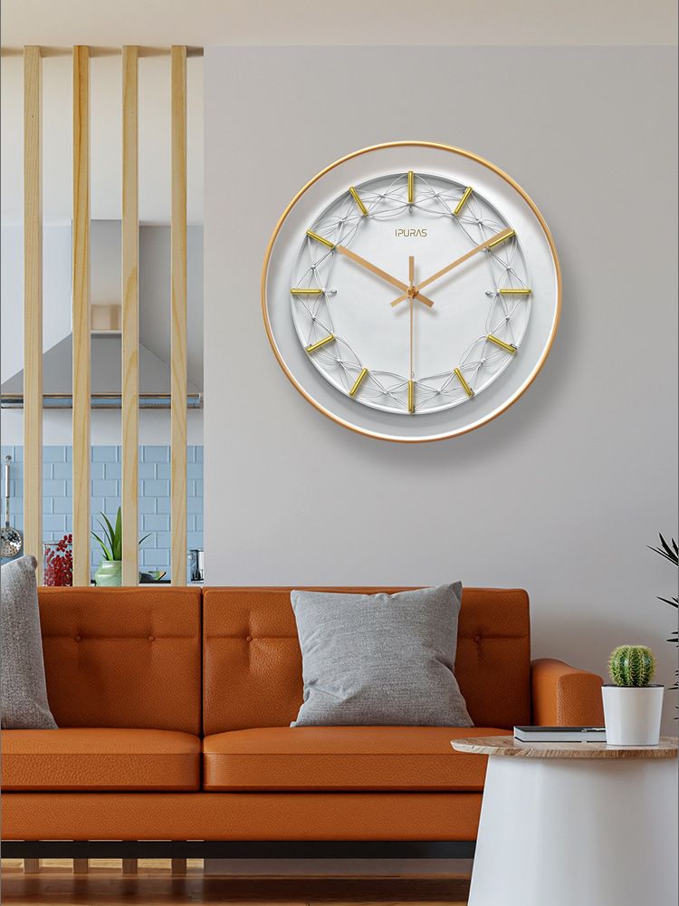 Eupula 7048 Nordic Fashion Light Luxury Living Room Creative Wall Watch Silent Quartz Home Clock_voghion.com