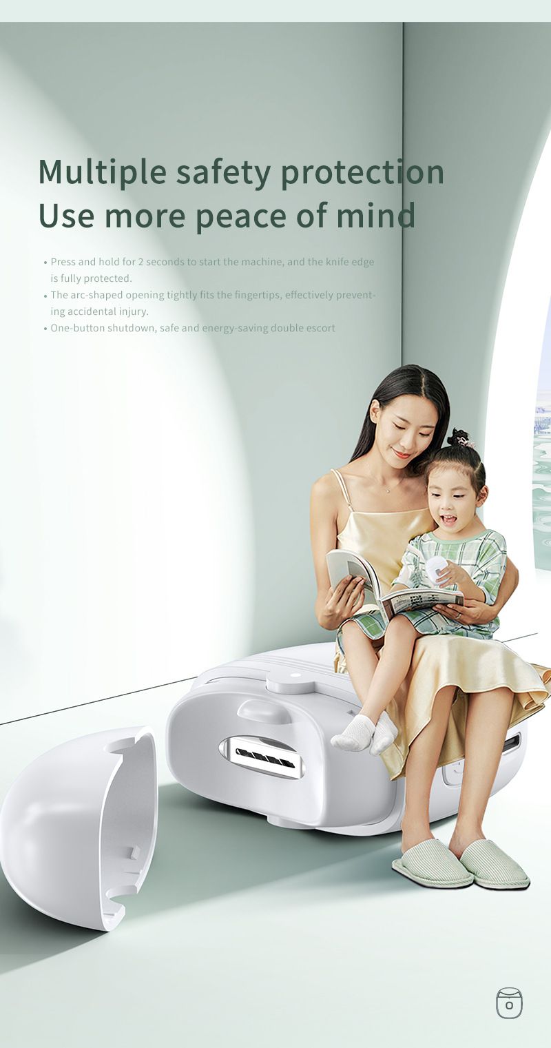 Nieuwe elektrische manicure-tool voor volwassenen, trimmer, baby en kind, anti-knel automatische nagelknipper met lithiumbatterij_voghion.com