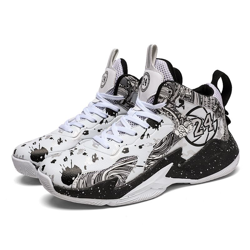 Nuove scarpe da basket alte da uomo in pelle per bambini, piccole scarpe da corsa vere e proprie_voghion.com