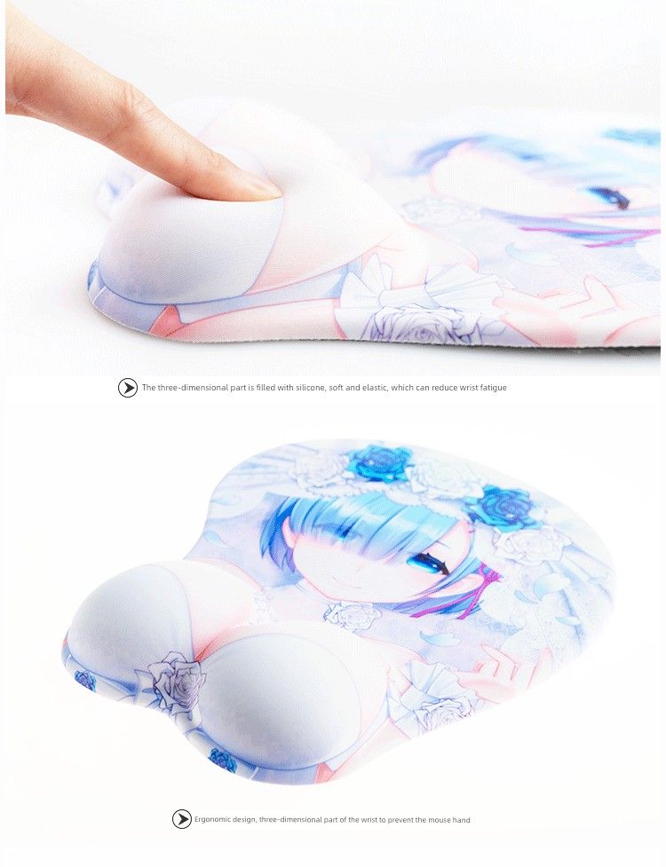 Original Remram Computer Office Game 3D Stereo Wristband Wrist Mouse Pad Anime Peripheral_voghion.com