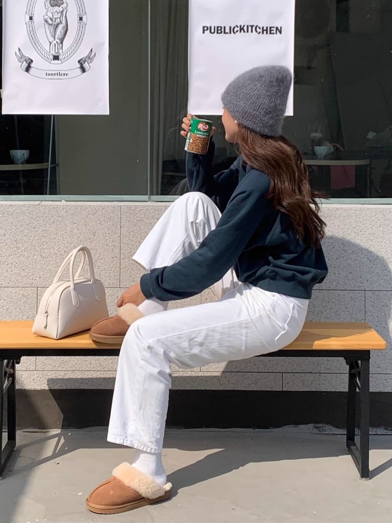 Xiangfang capelli di coniglio grigio lavorato a maglia viso da donna autunnale e invernale che mostra un piccolo cappello freddo in pile antivento caldo_voghion.com