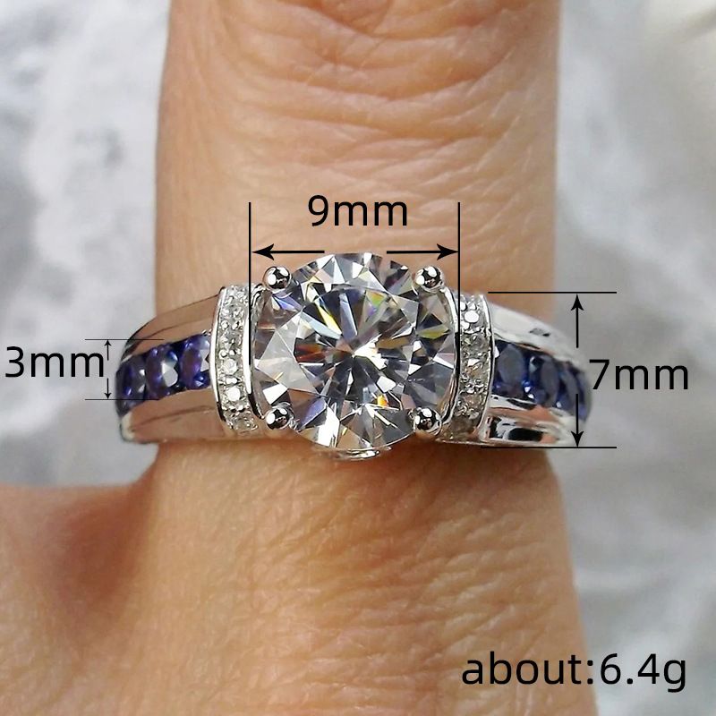 Anello con zirconi geometrici alla moda Rixing di Cao Shi per uomo e donna. Anello con proposta di temperamento alla moda_voghion.com