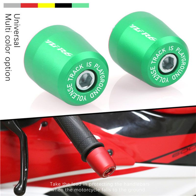 For YAMAHA YZF-R1 YZF-R3 YZF-R6 YZF-R25 R1 R3 Motorcycle Handle Bar End Handlebar Grips Ends Cap Plug Slider Counterweight Cover_voghion.com