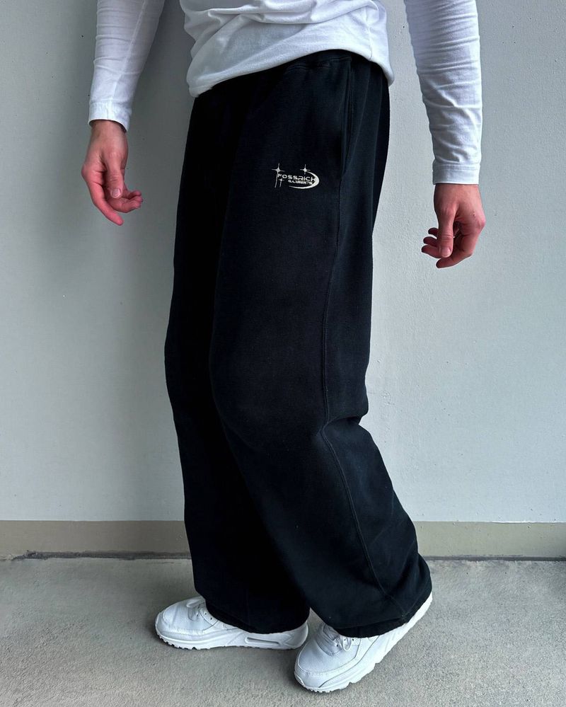 Herren Performance Polyester Trainingshose, Gerade geschnittene Jogginghose mit Stretch, Sportliche Jogginghose in Schwarz_voghion.com