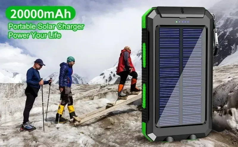 200000 Mah Solar Power Bank Waterproof Large Capacity Powerbank Fast Charging External Battery With SOS For IPhone_voghion.com