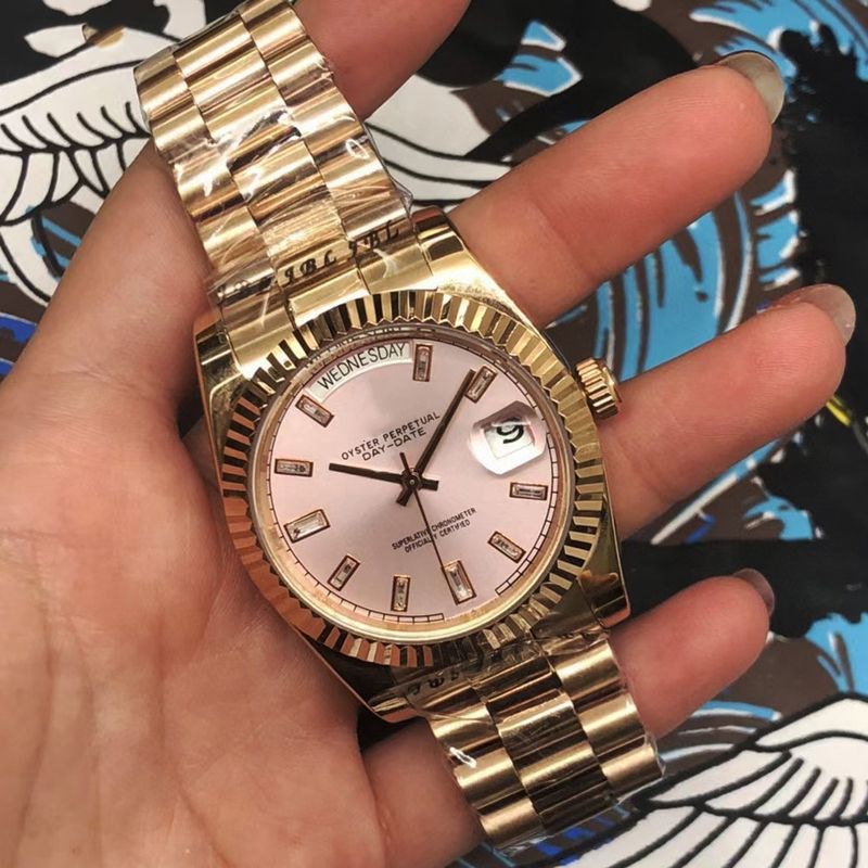 Laojia Tooth Ring Rose Double Calendar DD Log Automatic Xitai Movement Mechanical Watch_voghion.com