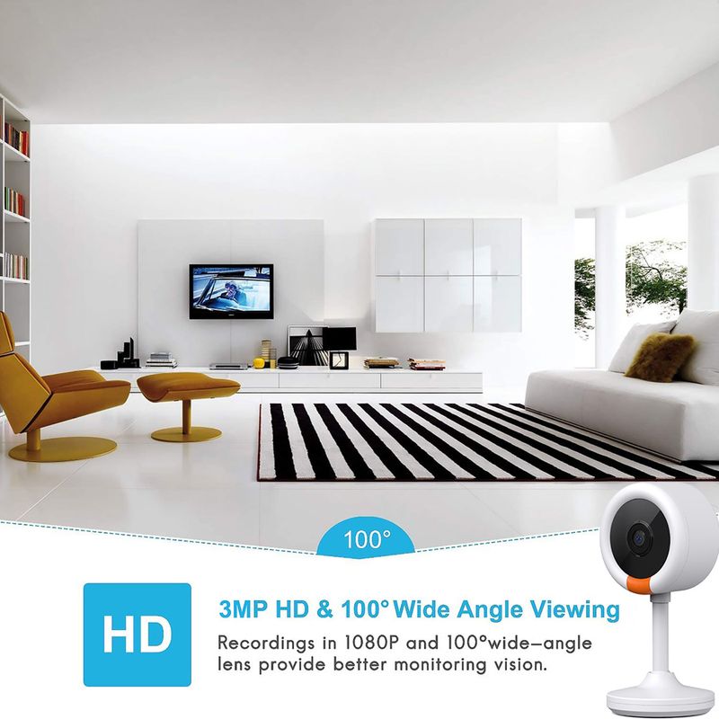 2PCS 2K WiFi Camera Tuya Smart Life Wireless Baby Indoor Surveillance IP Cam Home Pet Monitor Night Vision Two-Way Audio_voghion.com