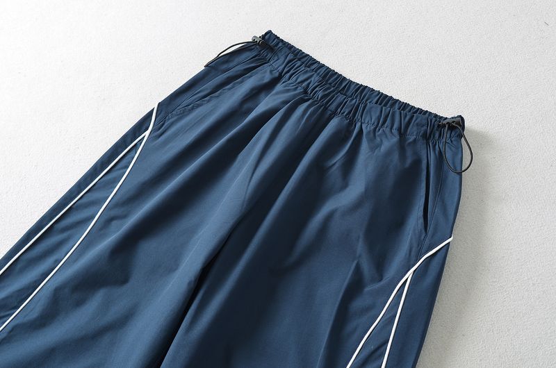 Pantalons de sport pour femmes, séchage rapide, coupe droite, décontractés, pour l'été, pour filles, amples, slim, avec cordon de serrage, jambes larges_voghion.com