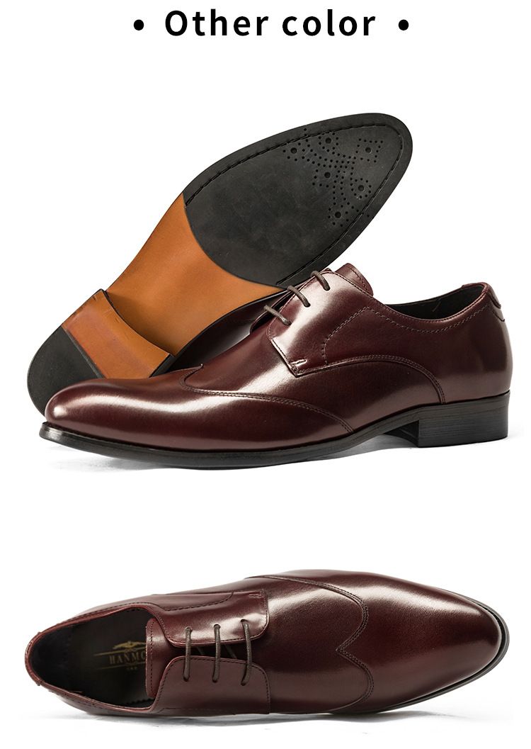 Voyage Factory In Stock Business Brogue Men's New British Style Pointed Leather Men Derby Wedding Shoes_voghion.com