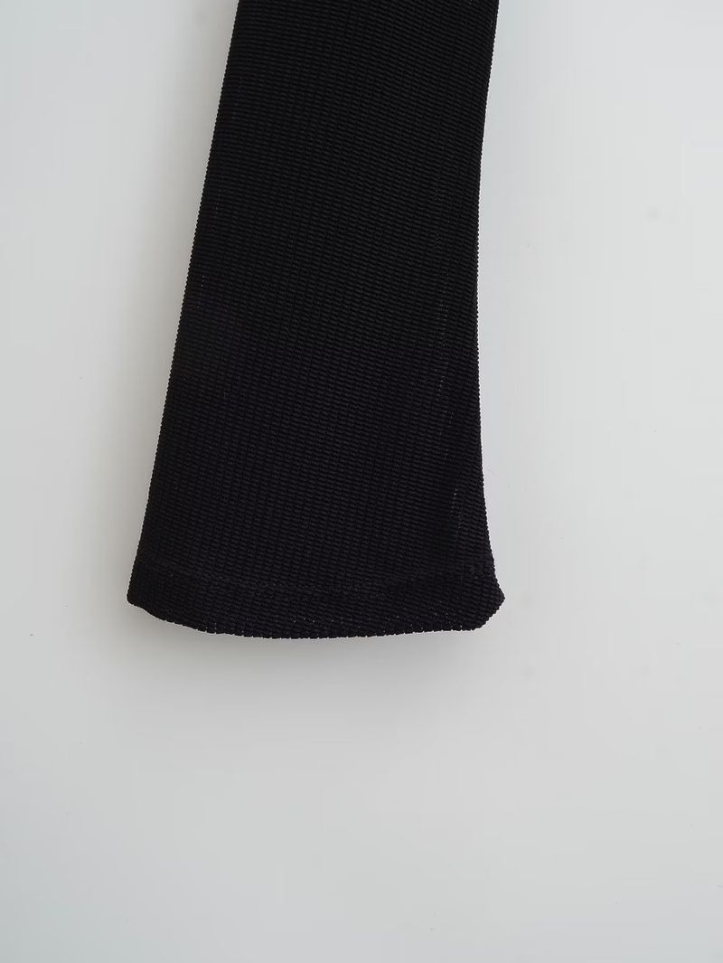 2025 Tie Up Sexy Base Shirt Style Women's Wear Leaky Umbilical Cross T-shirt Trumpet Sleeve Top_voghion.com