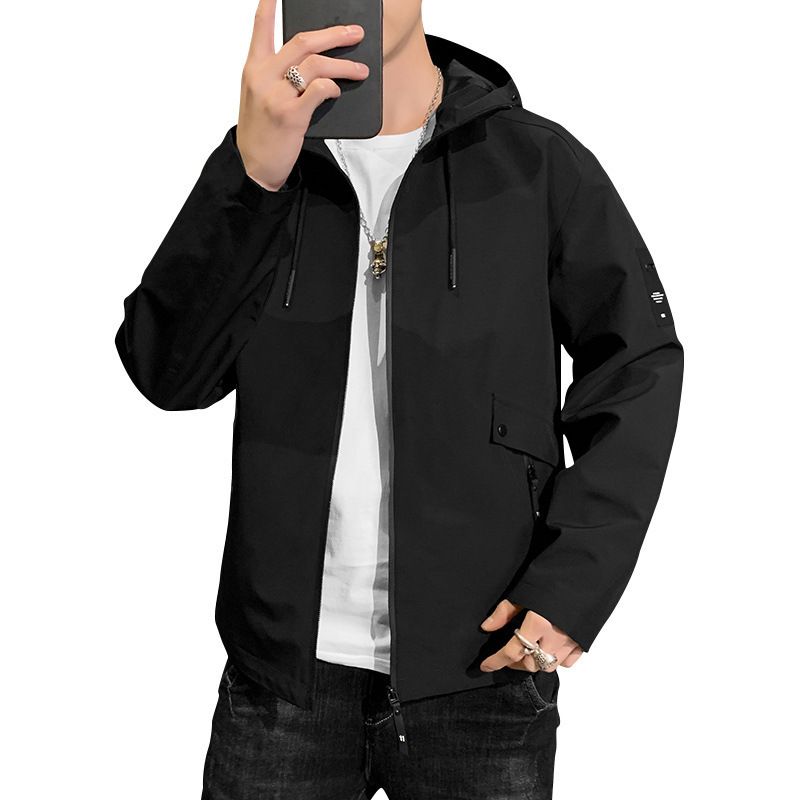 Giacca con cappuccio 2023 primavera e autunno nuova giacca alla moda in stile coreano da uomo per studenti e giovani casual_voghion.com