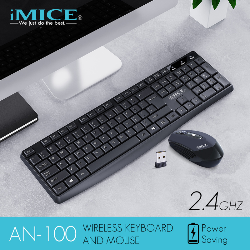 IMICE Direct USB Wireless Game Waterproof Keyboard And Mouse Set Laptop Desktop Business Office_voghion.com