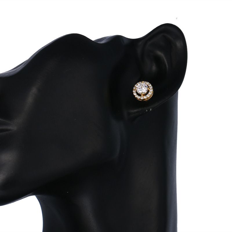 Unisex Mode Kleine Disc Zirkon Ohrringe Persönlichkeit Ohrringe_voghion.com