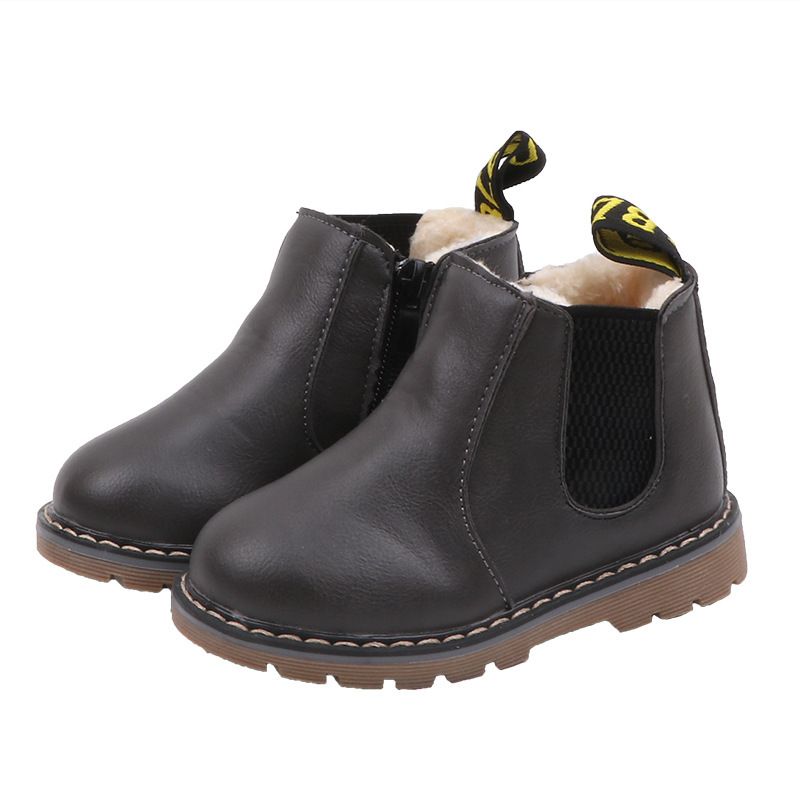 Calde scarpe Martin per bambini, nuove, autunno inverno, foderate in pile, con stivaletti singoli spessi per bambine_voghion.com