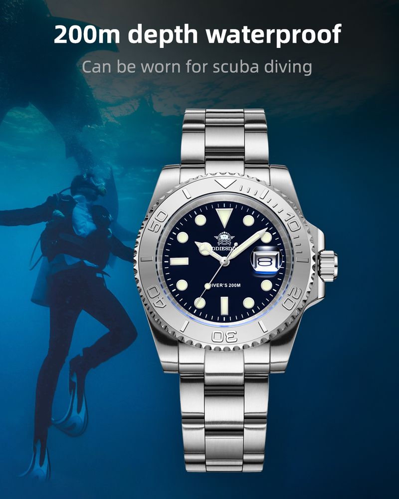 ADDIESDIVE Orologio analogico al quarzo da uomo di lusso BGW9 Luminoso 20 Bar Impermeabile Orologi da uomo da sub in acciaio inossidabile Orologi da uomo H3_voghion.com