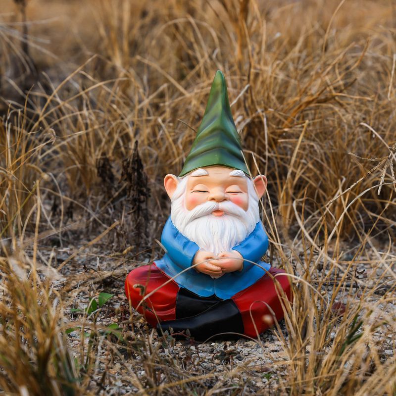 Neu Meditation Gnome Garten Ornament Hause Im Freien Zwerg Elf Dekoration Harz_voghion.com