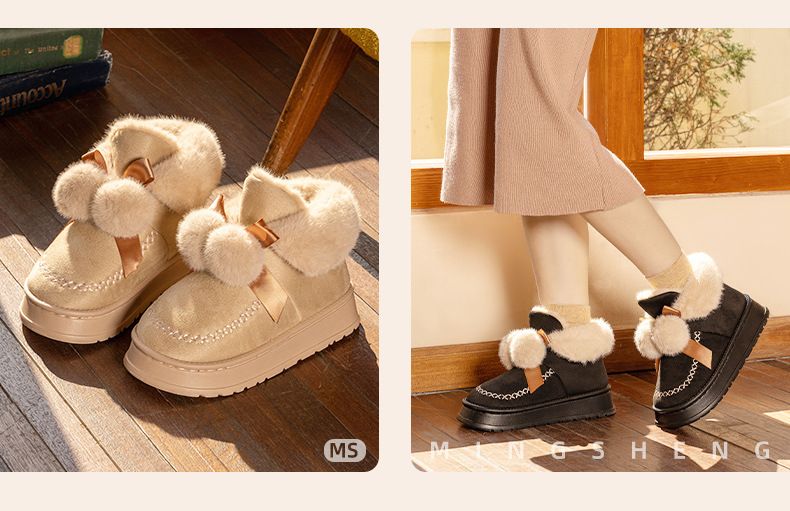 Naiste puuvillased sussid talveks, uued, soojad, puuvillased kingad, pehmed, kõrge säärega, sobivad õues kandmiseks, lumesaapad_voghion.com