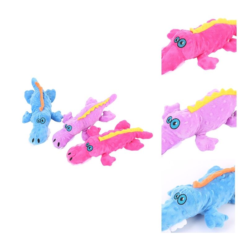Giocattolo di peluche in silicone per cani a forma di coccodrillo, resistente ai morsi, che digrigna i denti, articoli per animali domestici, bestseller, personaggi di fabbrica, stock all'ingrosso_voghion.com