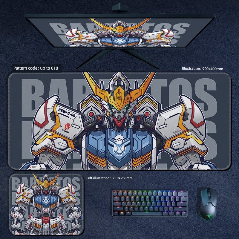 Mouse Men's Oversized E-Sports Games Anime Mobile Suit Am Lock Edge Table Mat Keyboard Pad_voghion.com