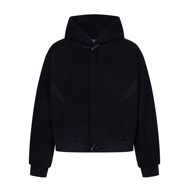 Felpa con cappuccio patchwork decostruita in stile americano, unisex, nuova giacca alla moda e ampia da coppia, 2025_voghion.com