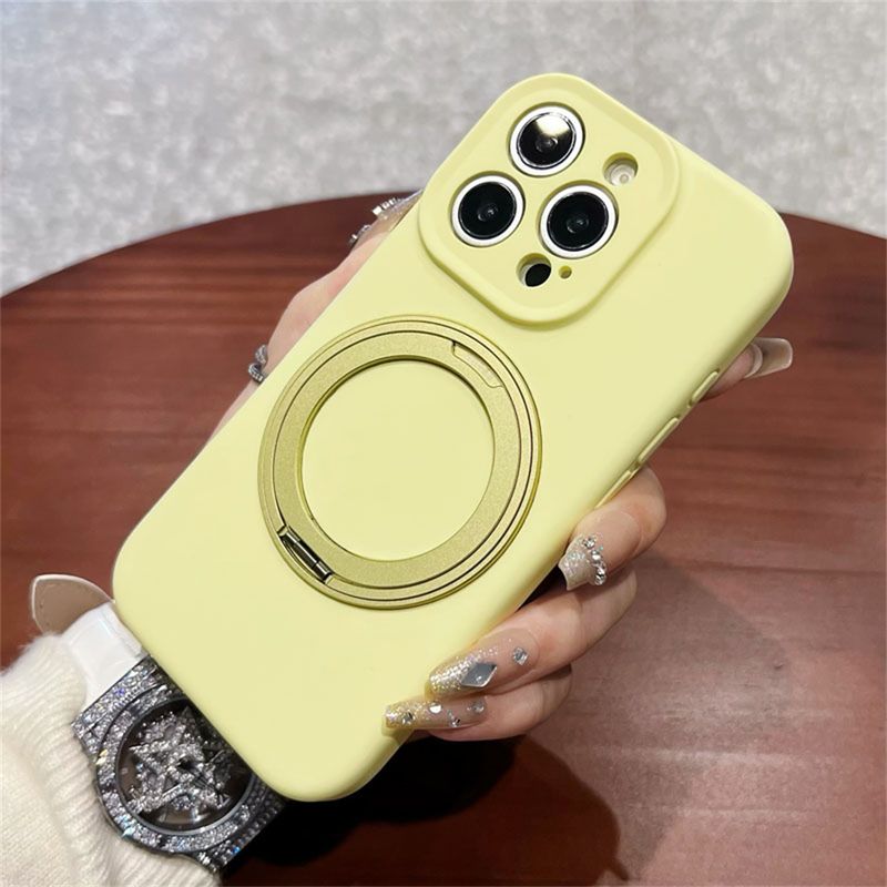 Kovový kroužek, držák, tekutý silikonový magnetický kryt na telefon pro iPhone 15 14 Plus 16 Pro Max držák kryt Fundament_voghion.com