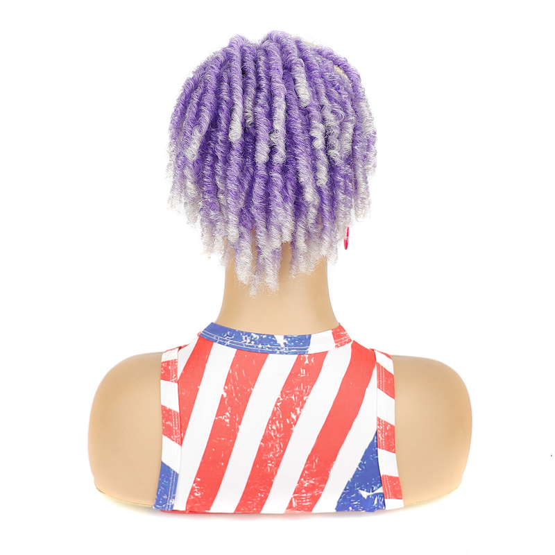 Wig hollow curly ponytail fluffy explosive short explosive ponytail high temperature silk African dreadlocks ponytail_voghion.com