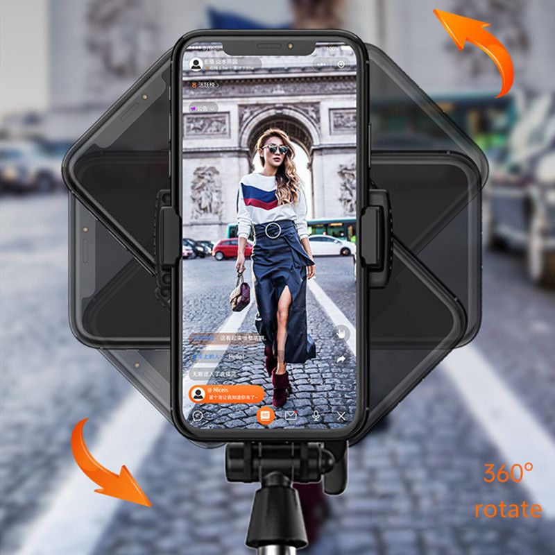 Selfie Stick koos stabilisaatoriga Käeshoitav Gimbali juhtmevaba Selfie Sticki statiiv koos täitevalgusega telefonialuse hoidikuga tahvelarvuti mobiiltelefoni jaoks_voghion.com