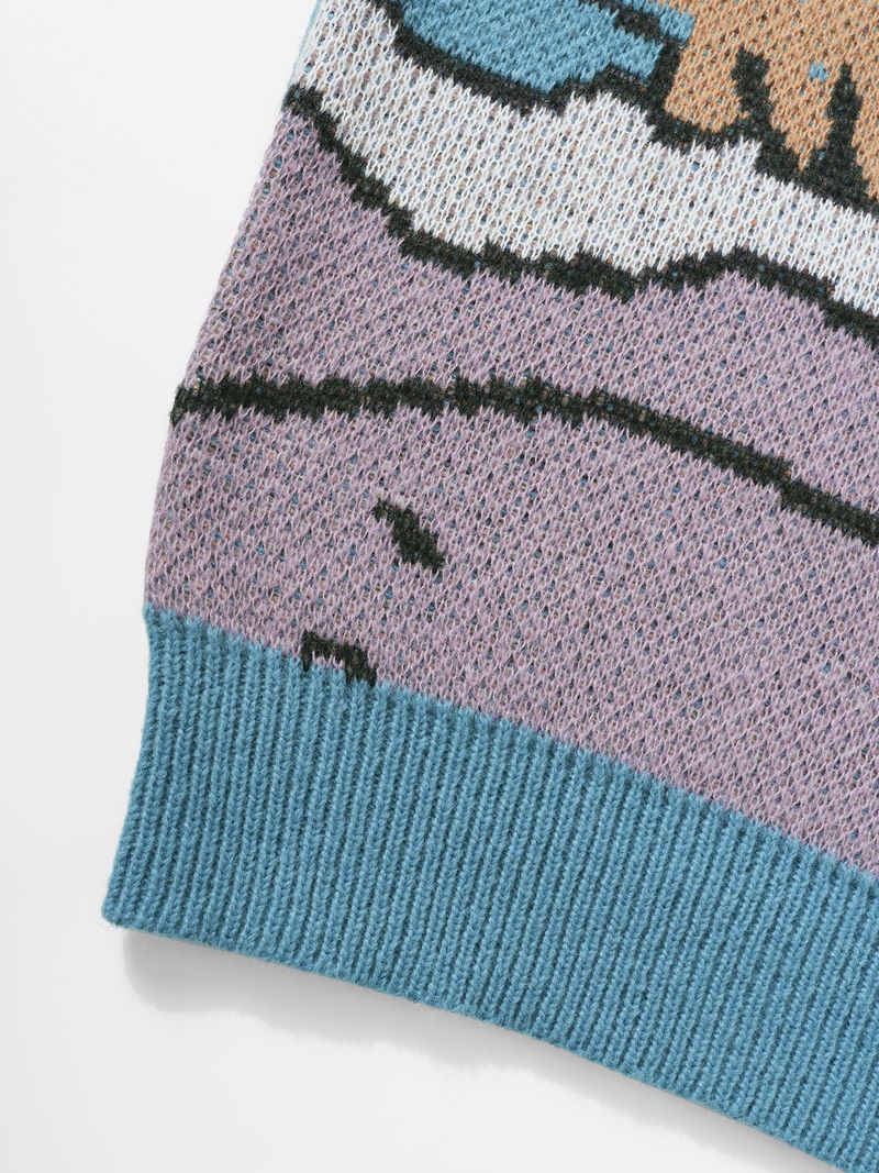 Men's Fashion Knit Sweater Casual Long Sleeve Crewneck Pullover For Streetwear Autumn Winter Comfortable Stretchable Machine Washable_voghion.com