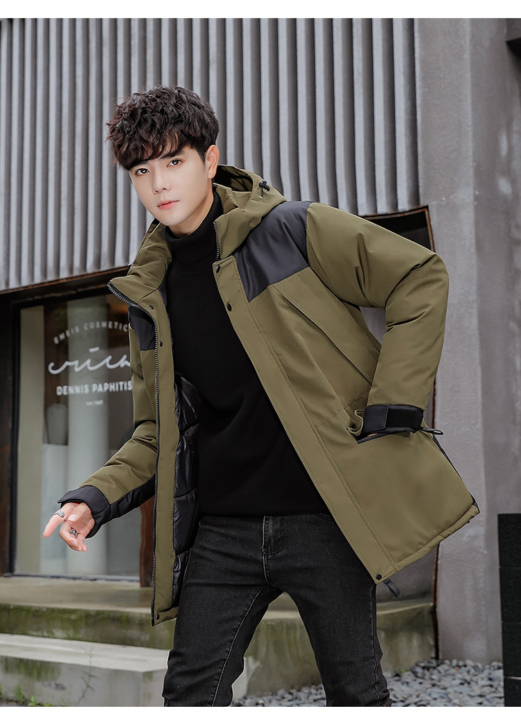 Giacca da lavoro invernale da uomo in piumino di cotone, nuova giacca di cotone casual di media lunghezza ispessita di marca alla moda_voghion.com