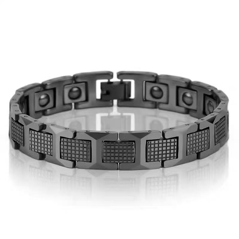 Bracciale da uomo semplice alla moda in acciaio al tungsteno_voghion.com