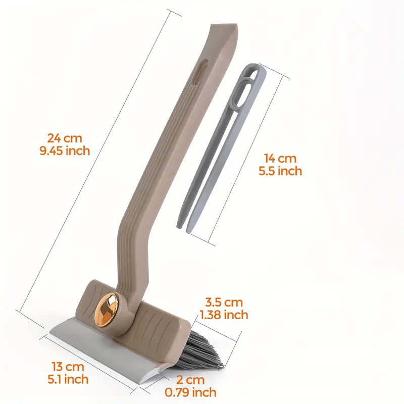 3-in-1 Tile Cleaning Brush | 360° Rotating Hard Bristle Scrubber For Bathroom Kitchen Floors Walls No Power Required_voghion.com